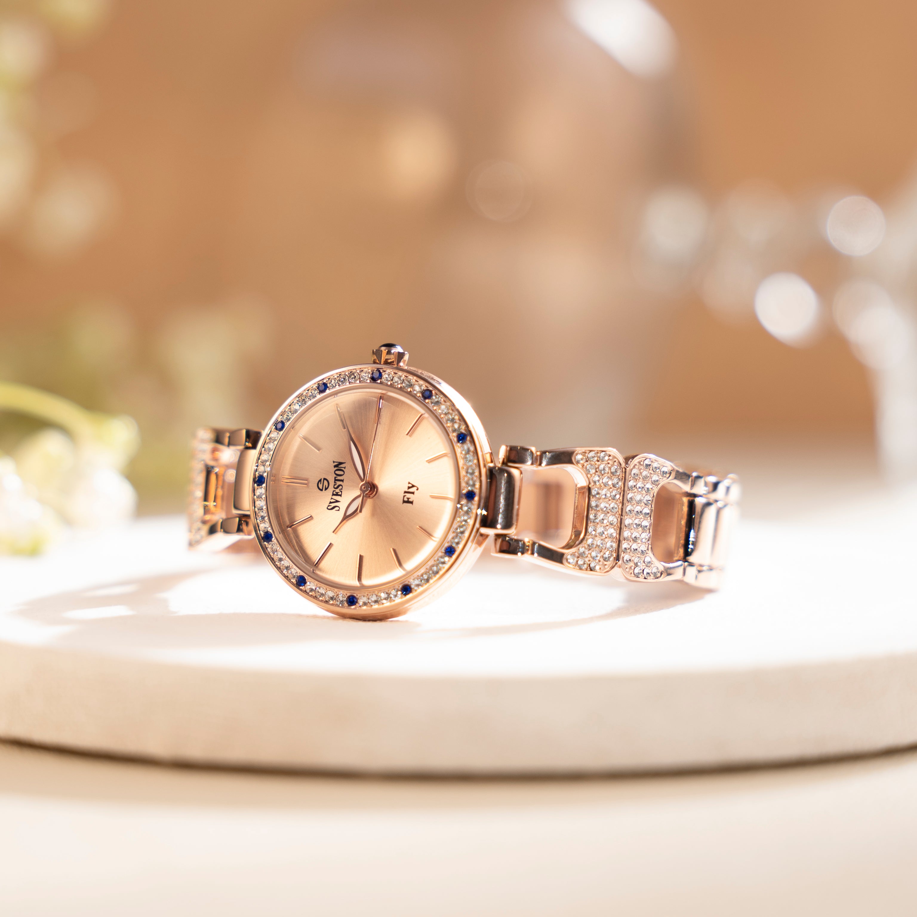 Quartz Sveston Watches Women Rose Gold Girl Watch 50 Rupees