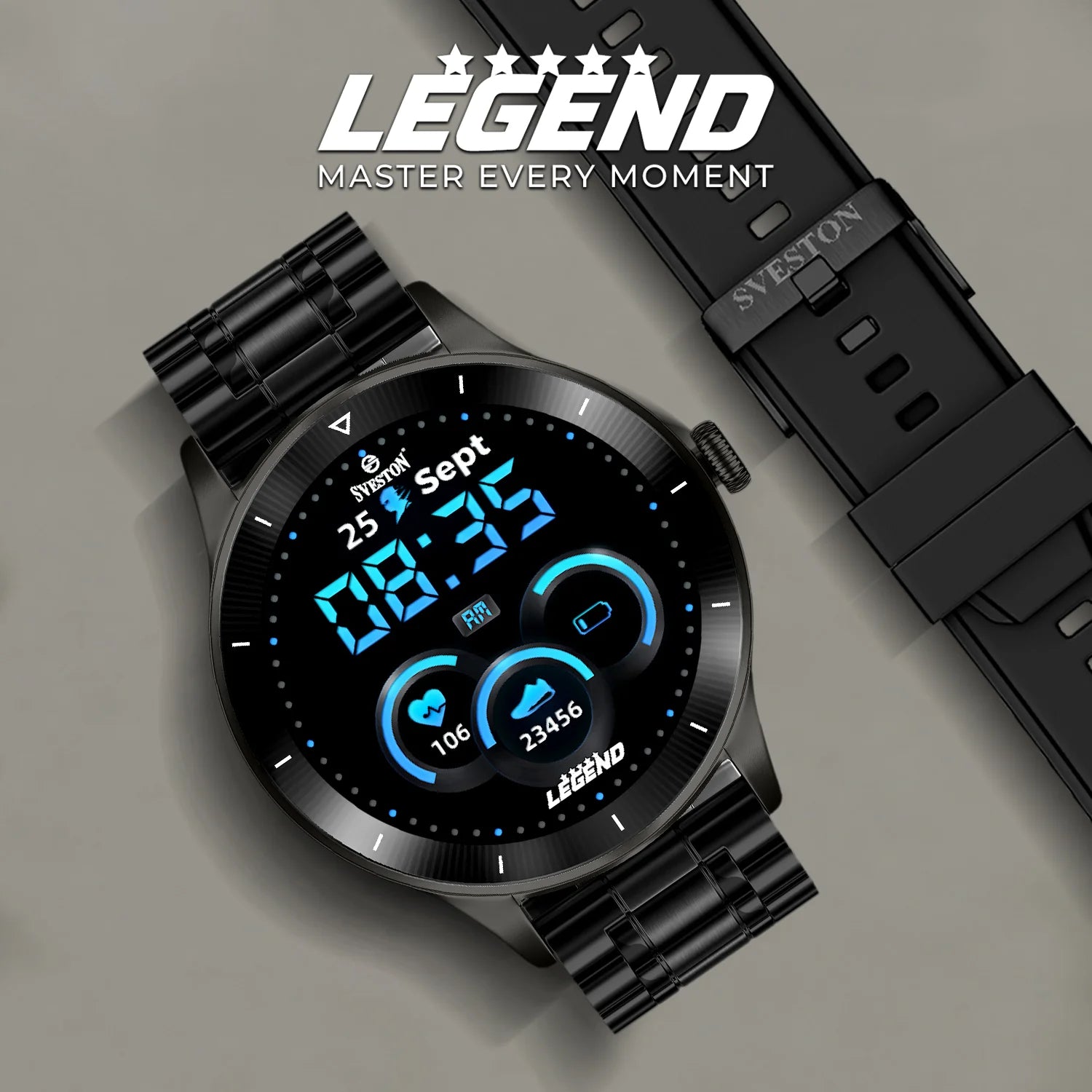 SVESTON LEGEND CHAIN SMARTWATCH WITH FREE SILICON STRAP