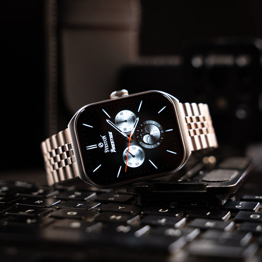 Prestige Chain Smartwatch + Silicon Strap