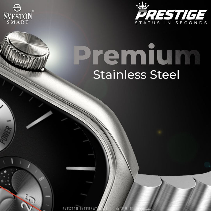 Prestige Chain Smartwatch + Silicon Strap