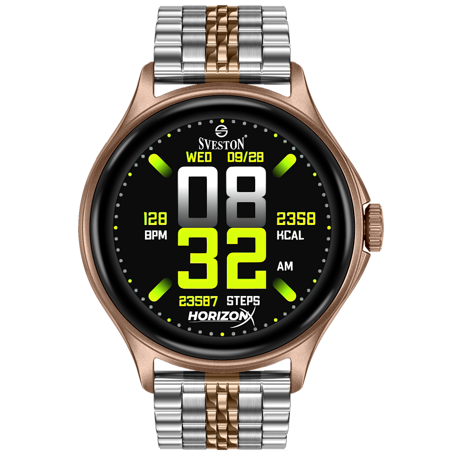 HorizonX Chain Smartwatch + Silicon Strap