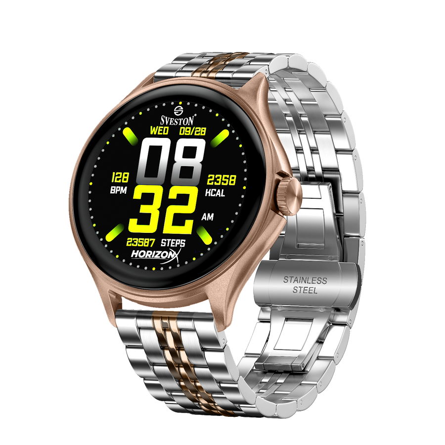 HorizonX Chain Smartwatch + Silicon Strap