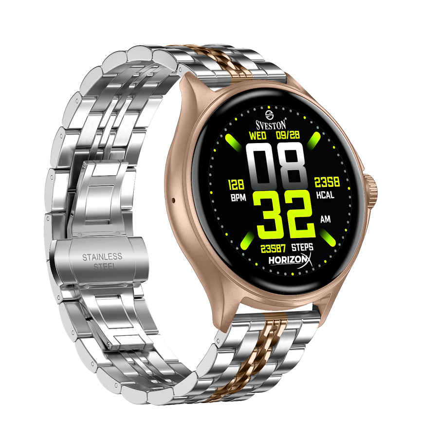 HorizonX Chain Smartwatch + Silicon Strap