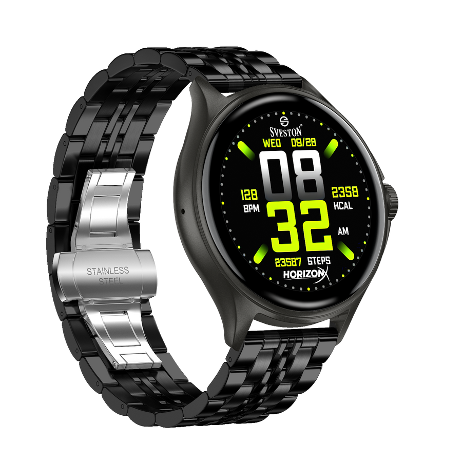 HorizonX Chain Smartwatch + Silicon Strap
