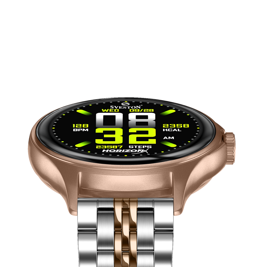 HorizonX Chain Smartwatch + Silicon Strap
