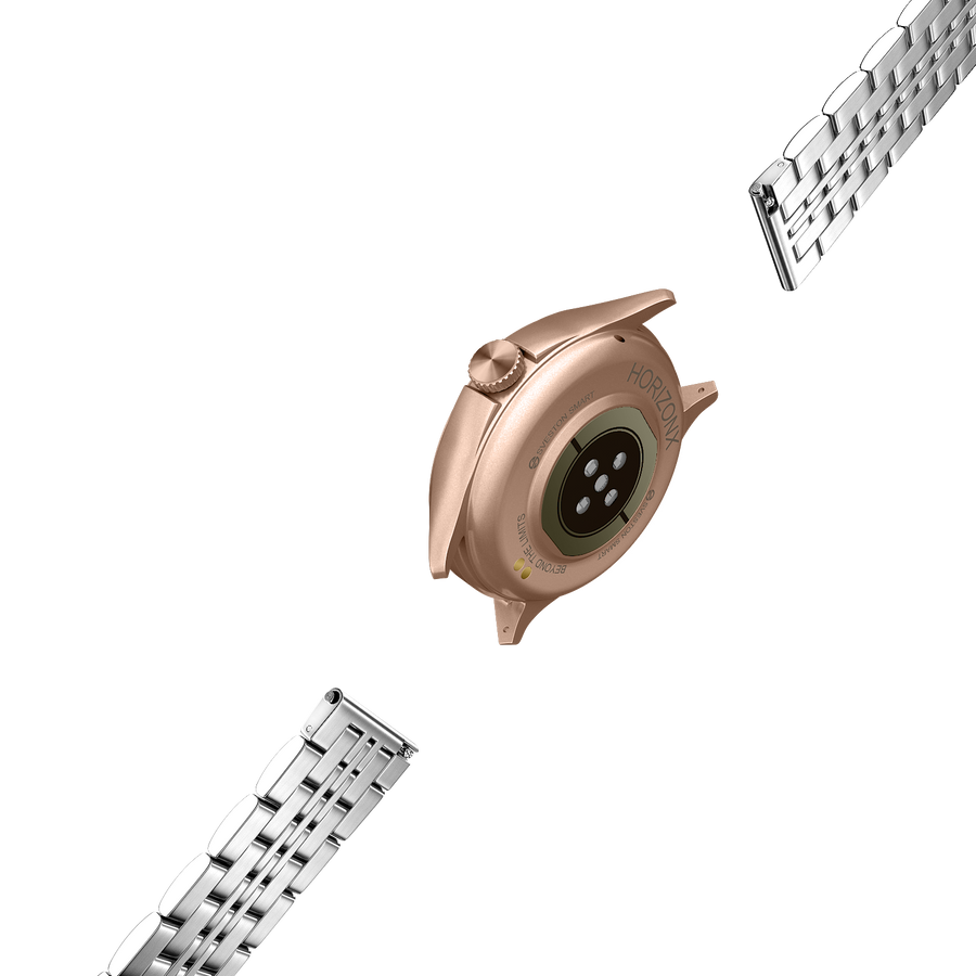 HorizonX Chain Smartwatch + Silicon Strap