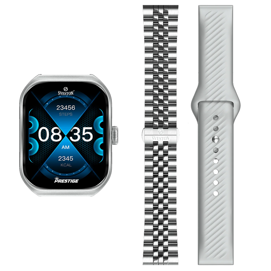 Prestige Chain Smartwatch + Silicon Strap