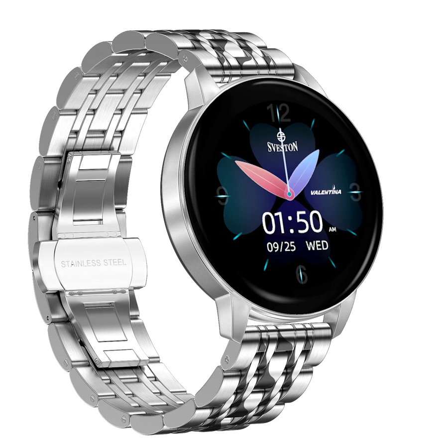 Valentina Chain Smartwatch With Free Silicon Strap