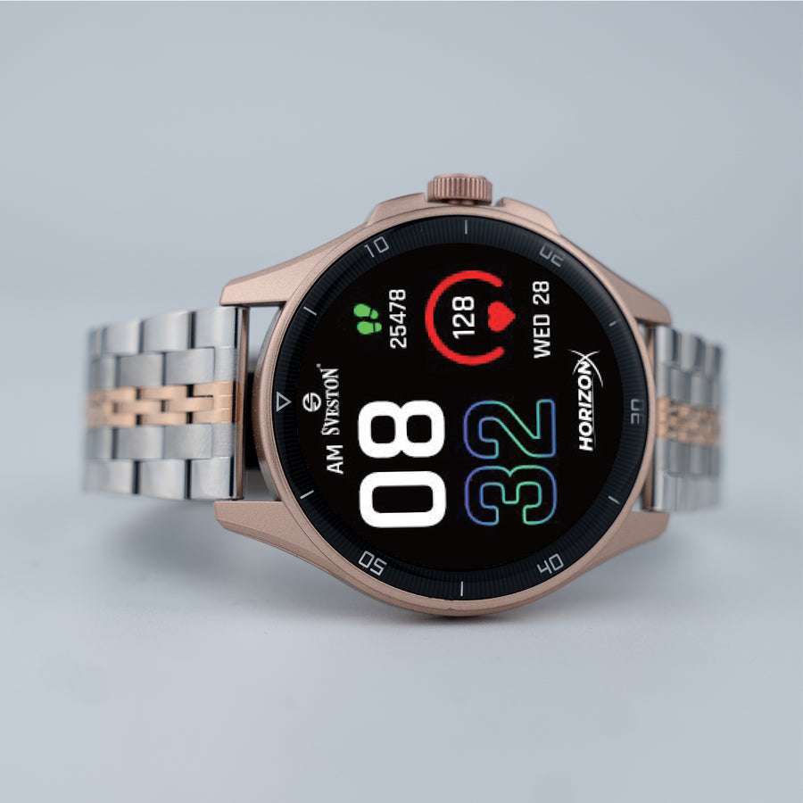 HorizonX Chain Smartwatch + Silicon Strap