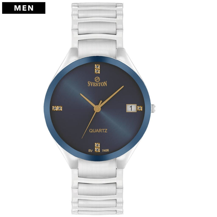Sveston Livingston Smart Silver Blue Ston Stainless Steel
